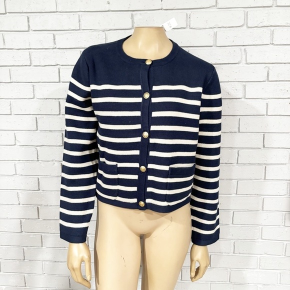 J.Crew Women’s Striped Lady‎ Sweater Jacket